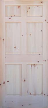 Knotty Pine 6-Panel Clearance Door