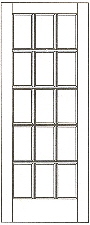 Divided Light Glass interior door