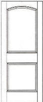 Arch top 2 panel interior doors