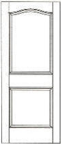 Eyebrow Top 2 Panel interior doors