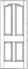 Cathedral Top 4 Panel interior doors