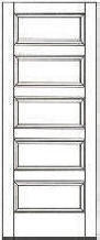 Horizontal 5 Panel interior doors