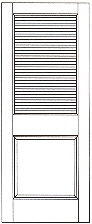 2 Panel Half Louvered Doors 