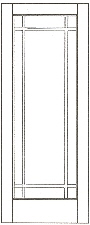 9-Light Prairie Style Glass interior door