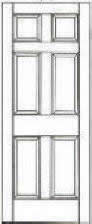 Traditional 6 panel interior door 