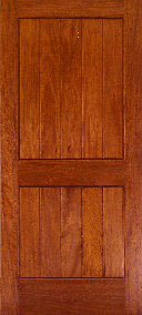 2020V mahogany door with v-grooved panels