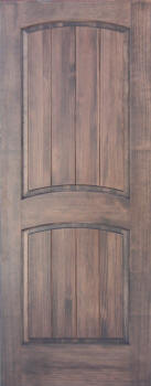 Pine Arch Lockrail V-Grooved 2-panel door in-stock