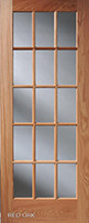 15-Lite Interior Red Oak In-Stock Door