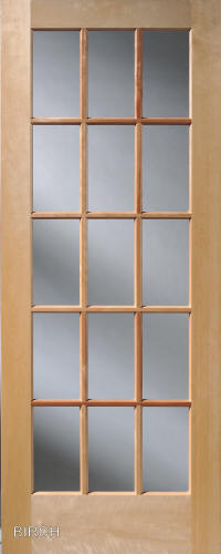 Birch 15-Lite French Interior Door