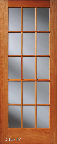 Cherry Divided Lite French Interior Door