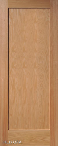 Red Oak Traditional One-Panel Interior Door