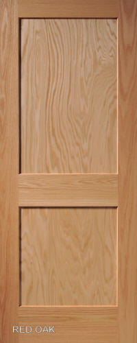 Red Oak Traditional 2-Panel Interior Door
