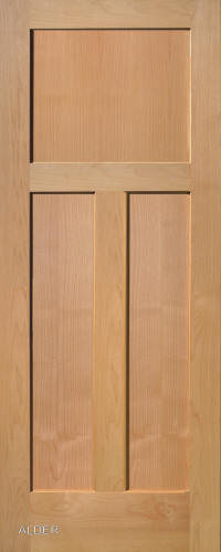 Alder Traditional 3-Panel Interior Door