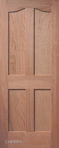 Cherry Eyebrow 4-Panel Interior Door