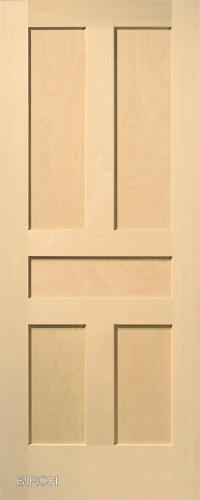 Birch Traditional 5-Panel Interior Door