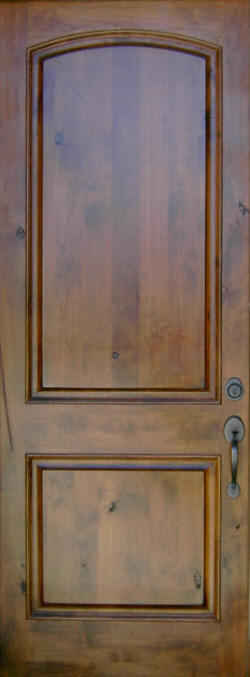 Knotty Alder Interior Doors with Danish Walnut Finish