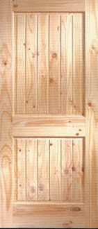 Knotty Pine V-grooved 2 panel