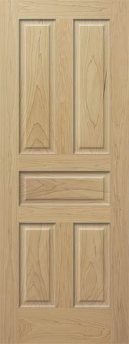 Poplar 5-Panel Wood Interior Door