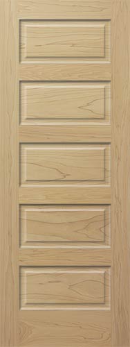 Poplar Horizontal 5-Panel Wood Interior Door