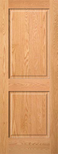 Red Oak 2-Panel Wood Interior Door