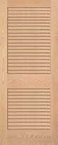 Red Oak 2-Panel Full Louver Interior Door
