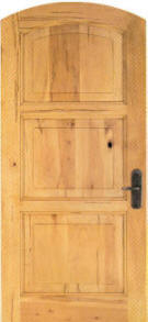 Rustic Soft Maple Door true eased arch equal 3-panel