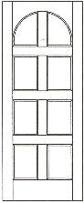SWFP-8010 flat panel solid wood doors