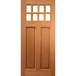 Mahogany Wood Craftsman Style Entry Door