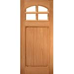 Mahogany Wood Craftsman Style Exterior Door