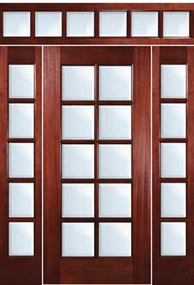 Glass Exterior Doors. Insulated beveled glass