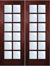 TDL 12-light Mahogany Doors