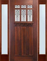 GC-CMC41 Craftsman Mahogany 6-Lite Decorative Glass Exterior Door