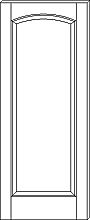 RP-1030 1-Panel Arch-Top Door