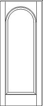 RP-1050 1-Panel Round Top Door