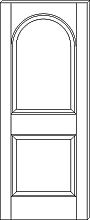 RP-2070 Traditional 2-Panel Round Top Door