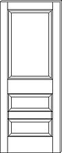 RP-3130 3-Panel Door line drawing