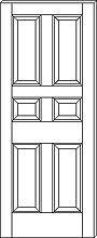 RP-6021 6-Panel Door