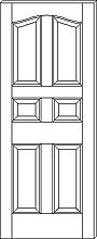RP-6031 6-Panel Eyebrow Door