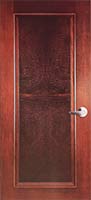 Mahogany Sketch Face Flush Door with Burl Veneer and Applied Molding