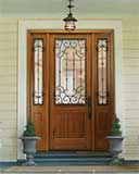 Wrought Iron Exterior Door with Matching Sidelites