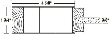 LEED Eco-Friendly 1-3/4" Mission Flat Panel Green Door Profile