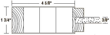 1-3/4 Mission Flat Panel Veneer Door Profile 8781