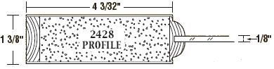 1-3/8 Glass Panel Veneer Door Profile 2428