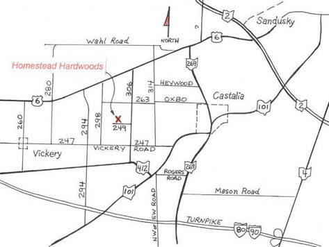 Map locator for Homestead Doors