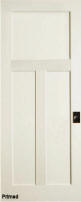 Primed MDF Flat 3-Panel Interior Door