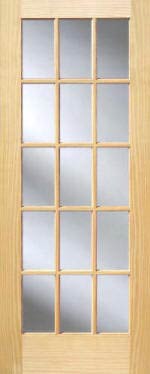 Pine 15-Lite French Interior Door Pine 15-Lite French Interior Door