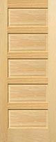 Pine Horizontal 5-Panel Interior Door
