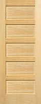 Pine Horizontal 5-Panel Interior Door