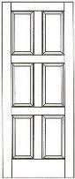 RP-6080 raised panel interior birch doors