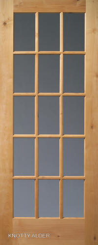 Knotty Alder Divided Lite French Interior Door